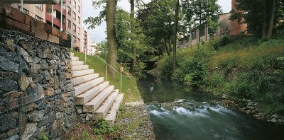 Úprava nábřeží řeky Loučné v Litomyšli