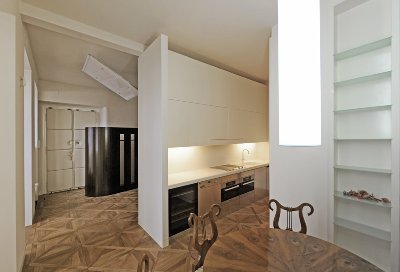 Interiér bytu, Kosárkovo nábřeží, Praha 1