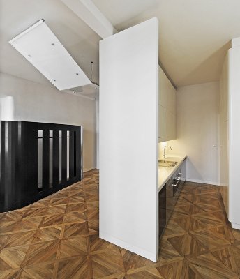 Interiér bytu, Kosárkovo nábřeží, Praha 1