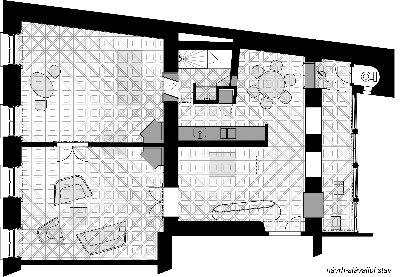 Interiér bytu, Kosárkovo nábřeží, Praha 1